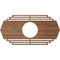 Ekena Millwork Chrysler Wood Fretwork Pierced Ceiling Medallion, Walnut, 16"W x 8"H x 4 1/4"ID x 1/4"T CMWP16X08X0250CSWA - alternate 4